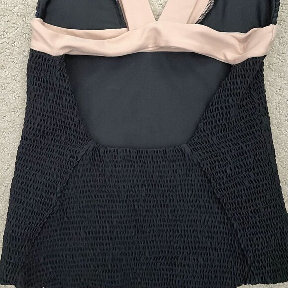 Tori Praver Isabella Smocked One-Piece Swimsuit in Crete Colorblock Size Small - Picture 8 of 9